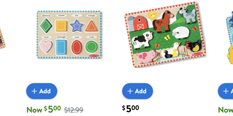 Melissa & Doug Chunky Puzzles ONLY $5!