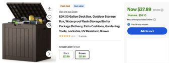 EDX 30 Gallon Deck Box HUGE Price Drop!