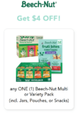 New OTC Coupon Code On any ONE (1) Beech-Nut Multi or Variety Pack (incl. Jars, Pouches, or Snacks)