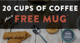 20 Cups of Coffee & a Free Mug for $8!!!