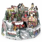 Christmas Village Table Top Set with Rotating Train On Sale and Coupon!!!!
