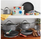 Pioneer Woman Gray 25 Piece Cookware Set With Cast Iron For Only $17 At Walmart
