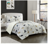 Mainstays 3PC Dog Flannel Comforter Set Only $9 At Walmart