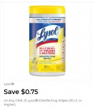Glitch Lysol Wipes Only 25 Cents!!