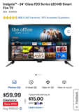 Insignia 24 Inch Smart TV Only $59!!!