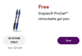 FREE ProGel Gel Pens With Coupon!