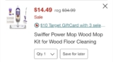 RUN TO TARGET! Swiffer Power Mop Wood Mop Kit ONLY $14! (was. $35!)