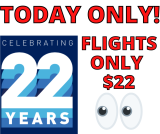 JET BLUE FLIGHTS ONLY $22 TODAY ONLY!