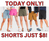 Old Navy Shorts Just $8 Today Only!