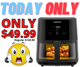 Chefman 8qt Window Basket Air Fryer HUGE DISCOUNT! TODAY ONLY!