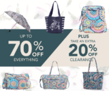 Vera Bradley Outlet Up To 70% OFF Everything Plus Extra 20% Off Clearance