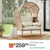 Hampton Bay Wicker Patio Egg Lounge Chair Hot Price Drop!