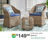 StyleWell Florence 3-Piece Patio Bistro Set Now 50% Off!