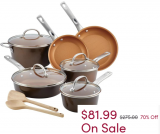 Ayesha Curry Home Nonstick Cookware Set Now 70% Off!