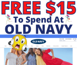 FREE $15 to Spend at Old Navy