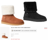 Michael Kors Julia Faux Fur Trim Suede Boots Up To 80% OFF!