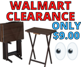 Mainstays 5-Piece Folding TV Tray Set Only $9.00