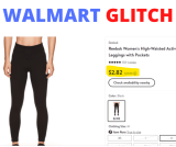 Walmart Glitch On Reebok Women’s High-Waisted Active Leggings with Pockets