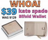 Kate Spade Sale $39 Bi Fold Wallet TODAY ONLY!