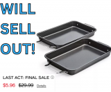 TOOLS OF THE TRADE Small Roasting Pans Set Only $5.96!