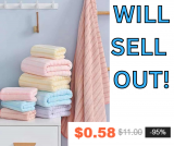 Striped Bath Towel Now Just $0.58! Run!