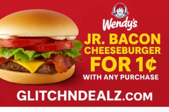 Jr. Bacon Cheeseburger for 1¢ with Any Purchase at Wendy’s!