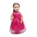 A-Waroom 1Pcs Princess Costume, Wedding Dress, Party Gown Dress for 18 inch Dolls