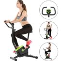 Abcnature Folding Exercise Bike with Adjustable Magnetic Resistance Upright and Recumbent Foldable Stationary Bike Workout Bike for Home Use for...