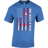 Academy Sports + Outdoors Men’s Rod White Blue Short Sleeve T-shirt on Sale At Academy Sports + Outdoors