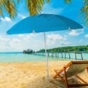 ACEGOSES 6.5ft Beach Umbrella with Fiberglass Ribs and Sand Anchor, Heavy Duty Outdoor Umbrella, Sun Shade with Tilt Mechanism, Carry...