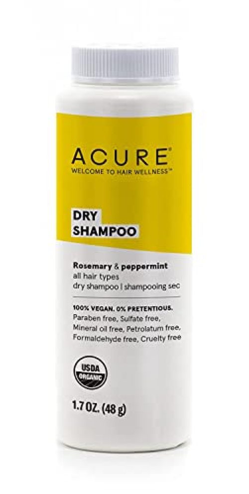 ACURE Dry Shampoo - All Hair Types | 100% Vegan | Certified Organic | Rosemary & Peppermint - Absorbs Oil...