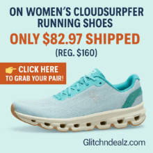 Women’s Cloudsurfer Running Shoes Only $82.97 Shipped (Reg. $160)