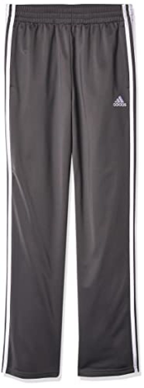 adidas Boys' Active Sports Athletic Tricot Jogger Pant, Iconic Grey Five, Medium (10/12)