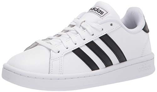 adidas men's Grand Court Sneaker, White/Black/White, 10.5 US