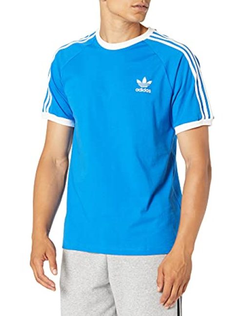 adidas Originals Men's 3-Stripes T-Shirt, Bluebird, Medium
