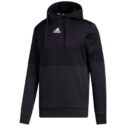 Adidas Men's Team Issue Training Pullover Hooded Sweatshirt Black/White (2XL)