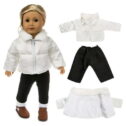 Aimik 18 Inch Doll Outfits Winter Sweater Outfits for 18 inch American Girl Our Generation Doll Clothes Down Jacket Set...