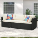 Ainfox 3 Pcs Outdoor Patio Furniture Sofa Set on Sale,,Beige
