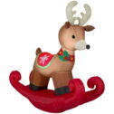Airblown Inflatable-Reindeer on Rocker 6ft tall by Gemmy Industries