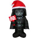 Airblown Inflatables Christmas Stylized Darth Vader with Sign Star Wars