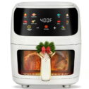 Air Fryer Large 8QT, 8-in-1 Digital Touchscreen, Visible Cooking Window, 1700W, White