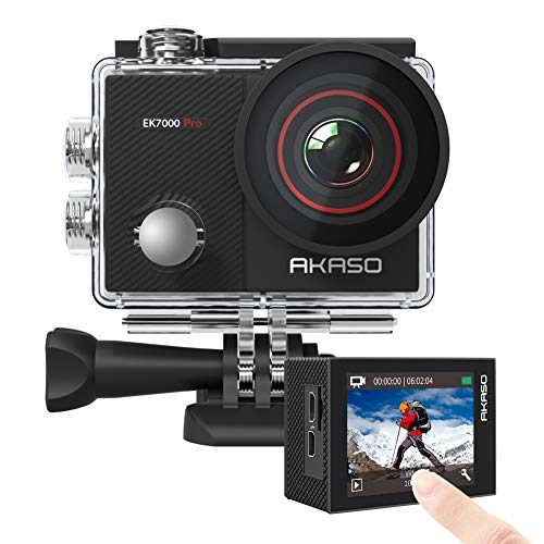 AKASO EK7000 Pro 4K Action Camera with Touch Screen EIS Adjustable View Angle Web Camera 40m Waterproof Camera Remote Control...