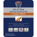 All-In-One Copper Effects Antimicrobial Fitted Mattress Pad, Queen