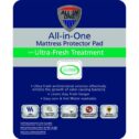 All-In-One Ultra Fresh Odor Control & Antimicrobial Fitted Mattress Pad, Queen
