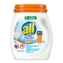 all Laundry Detergent Pacs, Mighty Pacs with OXI Stain Removers and Whiteners, Free Clear, Unscented and Dye Free, 56 Count