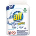 all Mighty Pacs Free and Clear Laundry Detergent, 120 Loads