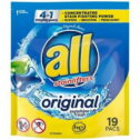 all with Stainlifters Original Mighty Pacs Laundry Detergent, 4 in 1 Stainlifter, One Pouch, 19 Count