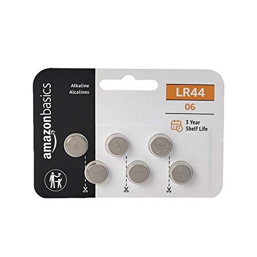 Amazon Basics 6 Pack LR44 Alkaline Button Coin Cell Battery