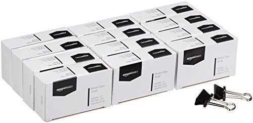 Amazon Basics Binder Paper Clip - Small, 12 Clips per Pack, 12-Pack