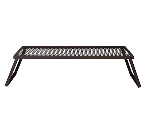 Amazon Basics Extra Large Portable Folding Camping Grill Grate - 40 x 18 x 9 Inches, Black Steel